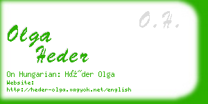 olga heder business card